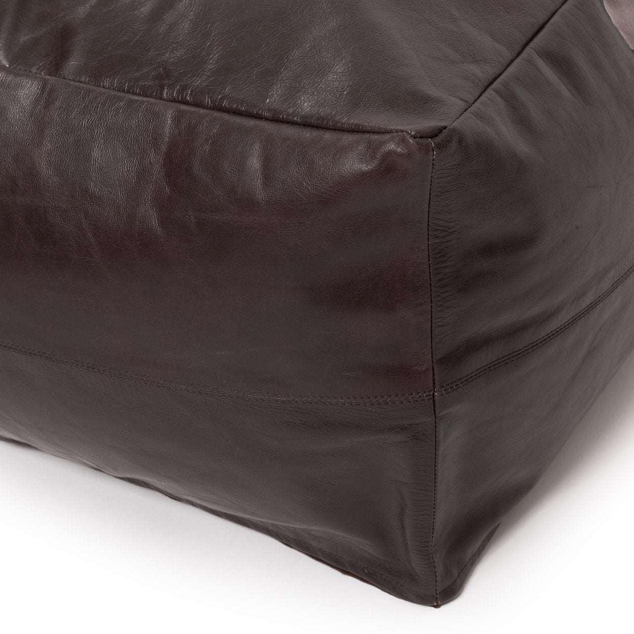 Collectors Poef Nappaleder Chocolade